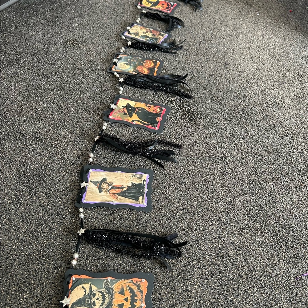 Halloween postcard Holiday garland